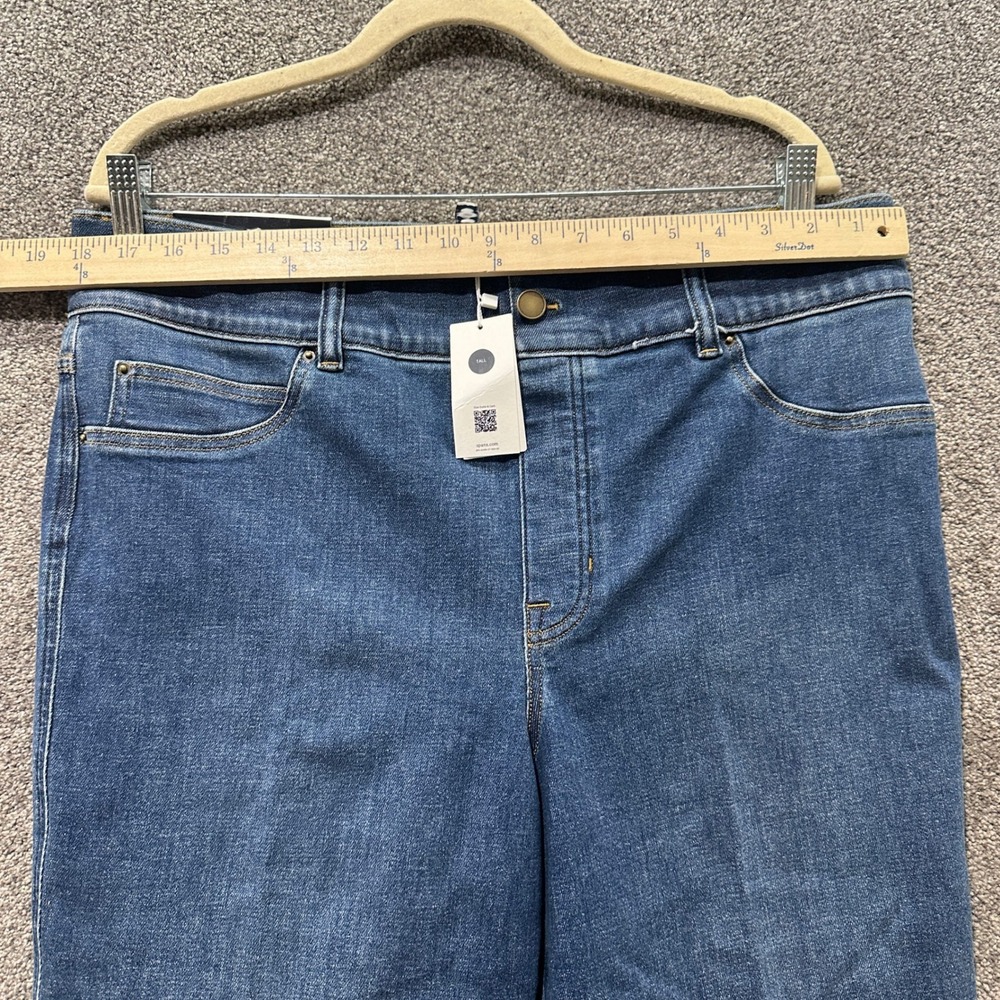 Spanx Pull On Flare Jeans Women 1X Tall Tummy Control Stretch Hi Rise Shaping - Picture 4 of 10